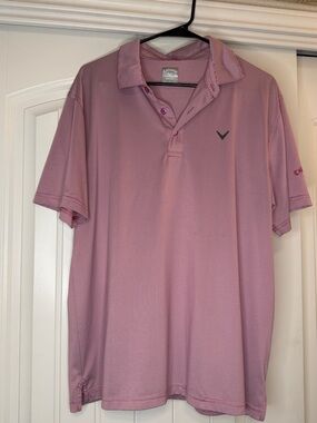 Callaway Men’s Mauve/Pink Moisture-Wicking Polo